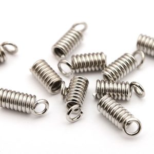Antiksilver Ändsnurror för 2mm